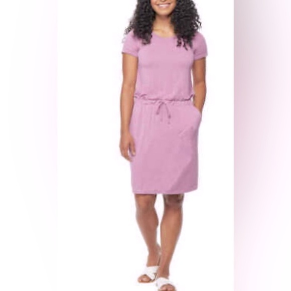 32 Degrees Cool Women's Short Sleeve Dress - Comfy Elastic Waist With Pockets